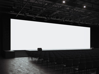 Conference hall mockup screen