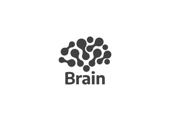 Fototapeta na wymiar Collection of brain, creation and idea logo. Brain, Creative and learning icons