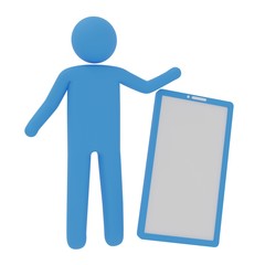 スマホとピクトグラム3DCG