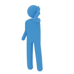 電話をするピクトグラム3DCG