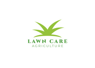 Lawn care logo vector. Lawn grass service vector logotype