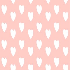 Gentle romantic background in a heart, drawing with hearts for design of fabric or packaging, seamless pattern, raster copy