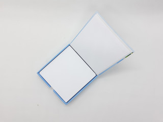 Elegant Blue Modern Colorful Artistic Post It Packaging for Office Business Memo Messaging Supplies in White Isolated background