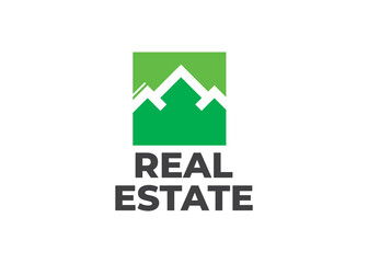 Logo of group homes or real estate. Real Estate, Building and Construction Logo Vector Design