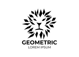 Logo Lion vector. Abstract geometric Lion Logo. Creative animal logo