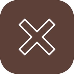 Fototapeta premium Round Corner Cancel Icon With White Background