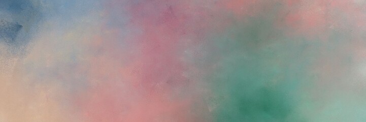 vintage abstract painted background with rosy brown, teal blue and tan colors and space for text or image. can be used as header or banner