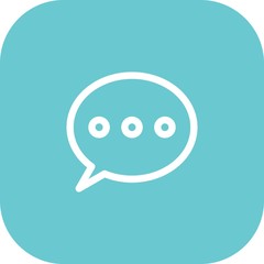 Round Corner Chat Icon With White Background