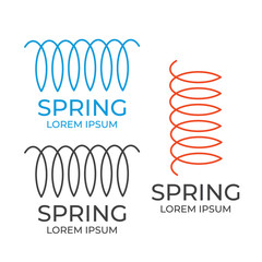 Obraz premium Spring icon. Spiral line vector icon. Spring and spiral line Logo