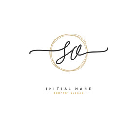S A SA Beauty vector initial logo, handwriting logo of initial signature, wedding, fashion, jewerly, boutique, floral and botanical with creative template for any company or business.