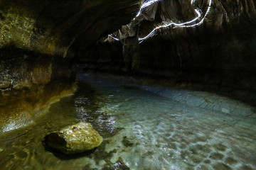 inside cave 