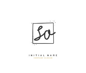 S A SA Beauty vector initial logo, handwriting logo of initial signature, wedding, fashion, jewerly, boutique, floral and botanical with creative template for any company or business.