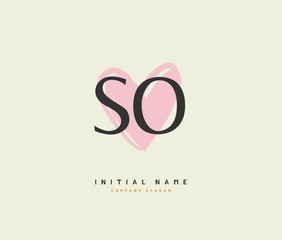S A SA Beauty vector initial logo, handwriting logo of initial signature, wedding, fashion, jewerly, boutique, floral and botanical with creative template for any company or business.