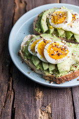 toast with avocado and egg