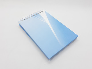 Elegant Beautiful Colorful Blue Design Empty Writing Notebook for Office Business Supplies Tools in White Isolated Background