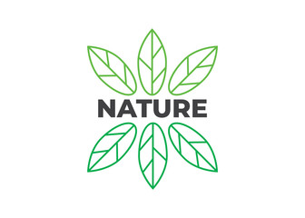 Vector logo nature elements. Nature logo emblem
