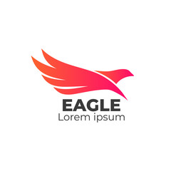Eagle logo vector. Falcon logotype. Bird icon