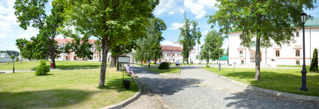 Valdai Iversky Bogoroditsky Holy Lake Monastery. Panorama