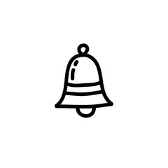bell doodle icon, vector illustration