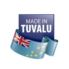 Tuvalu flag, vector illustration on a white background