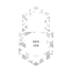 Abstract geometric technological lock. Vector creative background.