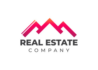Real Estate Logo. Business card real estate template. Company or agent logotype