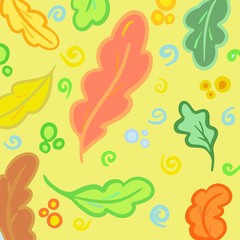  vector illustration pattern leaves 