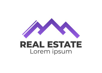 Real estate house linear logos, emblems set. Real Estate, Building and Construction Logo Vector Design