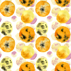 yellow, orange spots pattern. Fabric pattern. Abstraction pattern