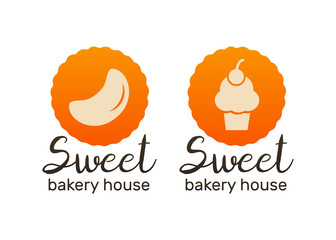 Bakery logo and icon. Bread logotypes. Bakery and bread shop logos