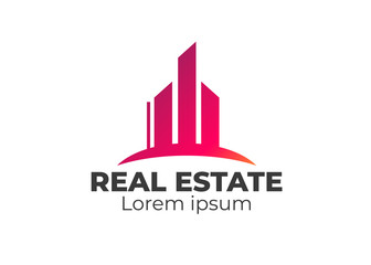 Real estate house linear logos, emblems set. Real Estate, Building and Construction Logo Vector Design