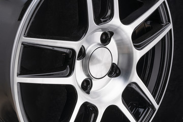 car cast aluminum alloy wheels, black silver with polished front, very beautiful and modern,...