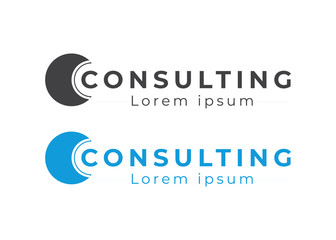 Consulting Logo Design. Speech vector logo. Consult logotype