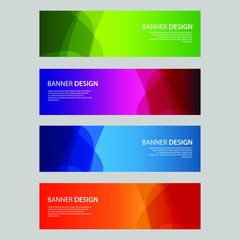 Naklejka premium Vector Abstract design banner web template