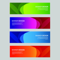 Naklejka premium Vector Abstract design banner web template