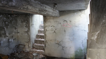 Old ruined stairs in Japan