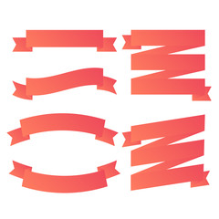 Cartoon banners ribbons. Banner ribbon vector set. Blue ribbons