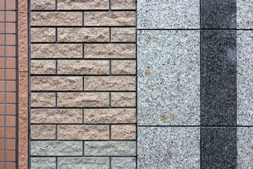 Exterior wall stone siding background                              