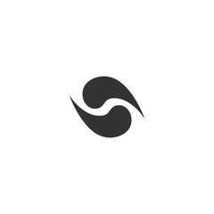 Black energy spiral icon isolated on white. Creative science logo.