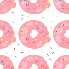 Cartoon drawing set of fast food. Hand drawn meal.Actual Vector illustration american cuisine. Creative ink art work donut