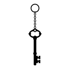 Old key vector icon