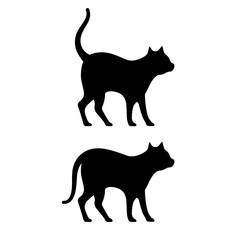 Cat silhouette vector icon