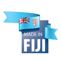 Fiji flag, vector illustration on a white background