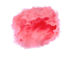 Abstract watercolor background image, isolated on white background. Red tones