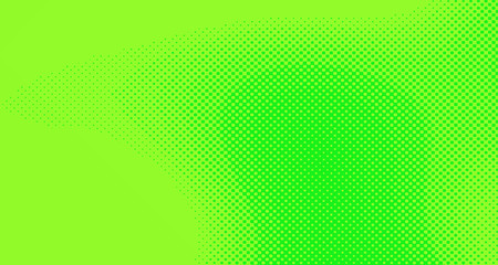 Bright green and yellow pop art retro background with halftone in comic style for sale, vector illustration eps10