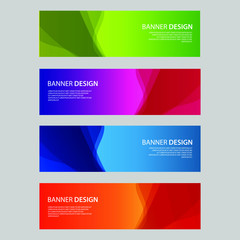 Naklejka premium Vector Abstract design banner web template