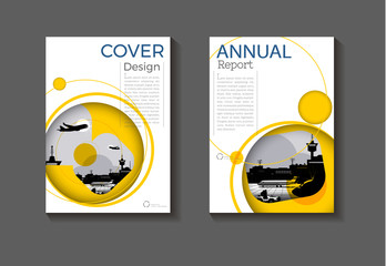 cover yellow abstract background design modern book  Brochure  template,annual report, magazine and flyer layout Vector a4