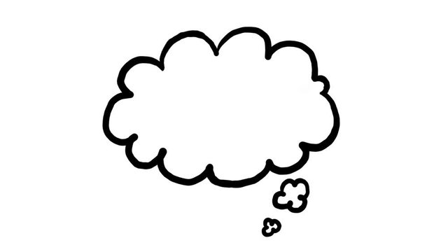 Hand drawn frame by frame animation of 4 styles of speech bubbles