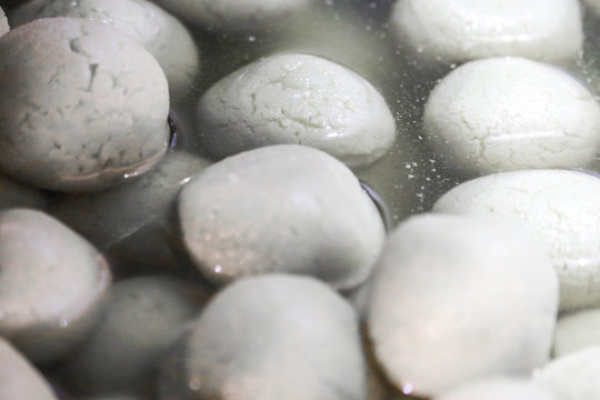 White Rasagulla Delicious Sweet Desert Landscape