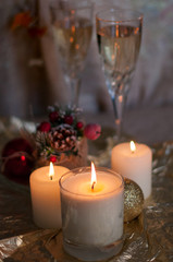 christmas candles and decorations